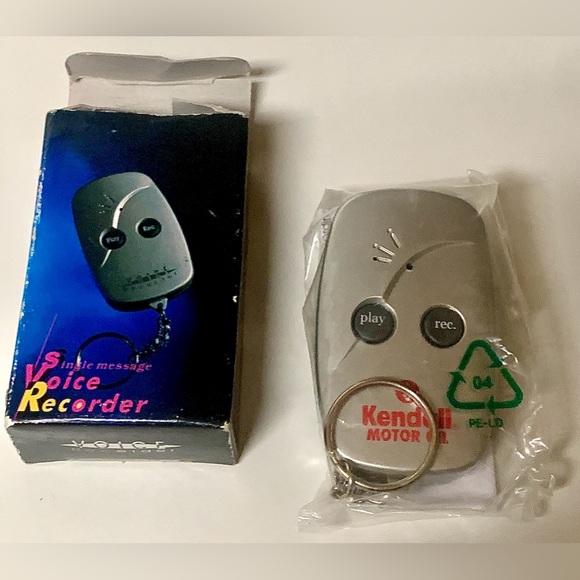 Rare Vtg KENDALL MOTOR OIL Promotional Advertisement Voice Recorder Keychain - Picture 7 of 15